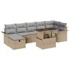 vidaXL Tr&auml;dg&aring;rdsoffset 8 st Beige konstrotting