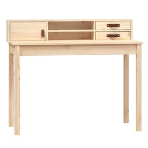 vidaXL Skrivbord 110x50x93 cm massivt tr&auml; furu