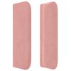 vidaXL S&auml;nggavel med kanter rosa 203x16x78/88 cm sammet