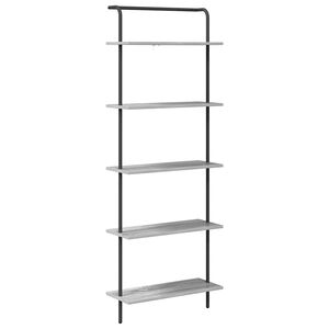 vidaXL Hyllsystem 5 niv&aring;er 60 x 24 x 168 cm Konstruerat tr&auml; Gr&aring; Sonoma