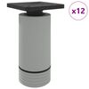 vidaXL M&ouml;belf&ouml;tter Justerbar 12 st Vit 64 x 64 x 100 mm PP