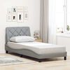 vidaXL Bed Frame without Mattress Light Grey 90x200 cm Fabric