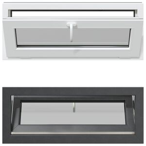 vidaXL K&auml;llarf&ouml;nster RISOR 100 x 40 cm PVC och glas