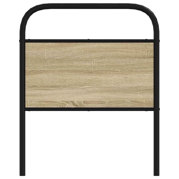 vidaXL S&auml;nggavel sonoma-ek 80 cm konstruerat tr&auml; och st&aring;l