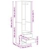 vidaXL Garderob med l&aring;dor sonoma-ek 50x50x200 cm konstruerat tr&auml;