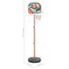 vidaXL Flyttbar basketkorg justerbar 133-160 cm