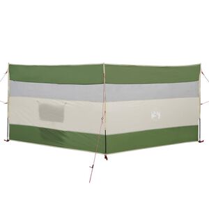 vidaXL Camping Vindskydd Gr&ouml;n 340x130 cm Vattent&auml;t