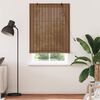 vidaXL Rullgardin med gardiner Brun 110 x 220 cm Bambu