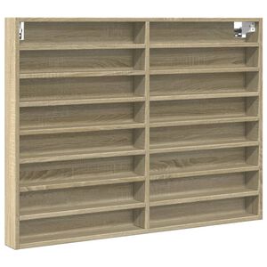vidaXL Vitrinsk&aring;p sonoma-ek 100x8,5x75 cm konstruerat tr&auml;