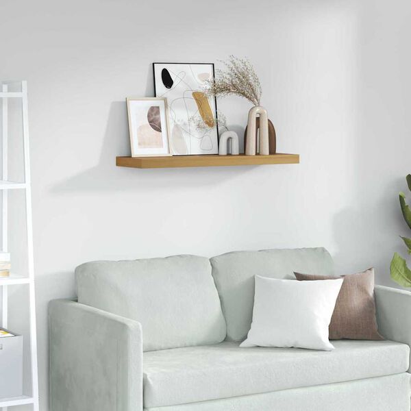 vidaXL V&auml;gg hylla V&auml;ggmonterad Brun 80 x 23,5 x 4 cm Konstruerat tr&auml;