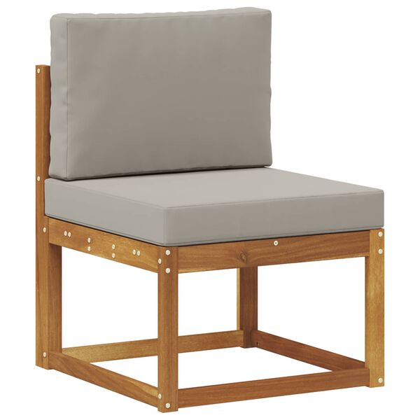 vidaXL Utomhussoffset med kudde 6 pcs Naturlig och Ljus Gr&aring;