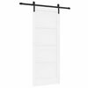 vidaXL Skjutd&ouml;rr Vit 83 x 202 cm Massiv furu