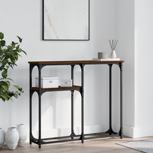 vidaXL Avlastningsbord brun ek 90x22,5x75 cm konstruerat tr&auml;