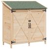 vidaXL Tr&auml;dg&aring;rdshus med tak Naturlig 106 x 56 x 113,5 cm Massivt Furu