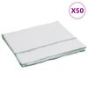 vidaXL Reng&ouml;ringsdukar 50 st vit med gr&ouml;na r&auml;nder 50x60 cm