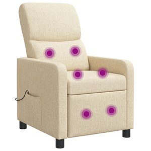 vidaXL Recliner Gr&auml;ddvit Tyg