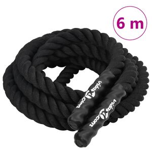 vidaXL Stridsrep svart 6 m 4,5 kg polyester