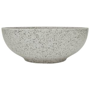 vidaXL Handfat gr&aring; rund &Phi;41x14 cm keramik
