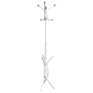 vidaXL Kl&auml;dh&auml;ngare vit 176 cm pulverlackerat j&auml;rn