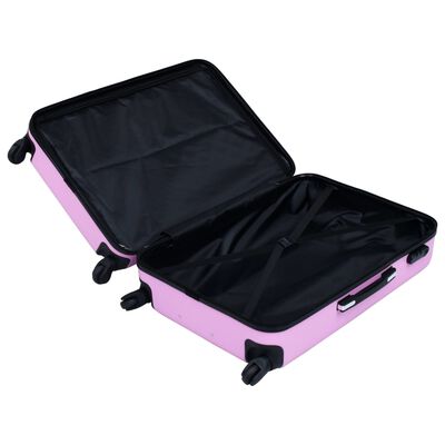 vidaXL Hårda resväskor 3 st rosa ABS
