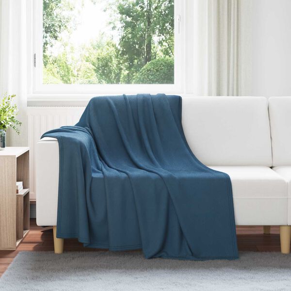 vidaXL Kastfilt M&ouml;rkbl&aring; 200 x 150 cm Fleece
