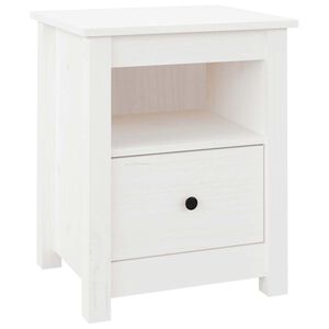 vidaXL S&auml;ngbord vit 40x35x49 cm massiv furu