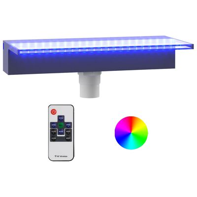 vidaXL Vattenfall med RGB LED akryl 45 cm