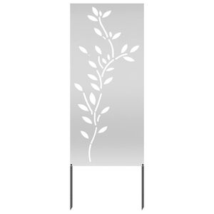 vidaXL Tr&auml;dg&aring;rds integritetssk&auml;rm Silver 50 x 140 cm Galvaniserat st&aring;l