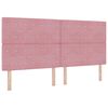 vidaXL LED huvuddyna med LED-ljusslingor Rosa 200 cm Sammet