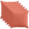 vidaXL Kudd&ouml;verdrag 6 st HOUTEN R&ouml;d orange 80 x 80 cm manchester