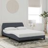 vidaXL Bed Frame "Dover" Dark Grey 140x200 cm Velvet