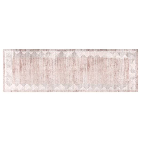vidaXL Matta tv&auml;ttbar 80x300 cm beige halkfri