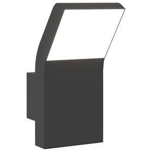 vidaXL Utomhusv&auml;gglampa LED svart gjuten aluminium