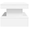 vidaXL Soffbord med LED vit 90x50x40 cm