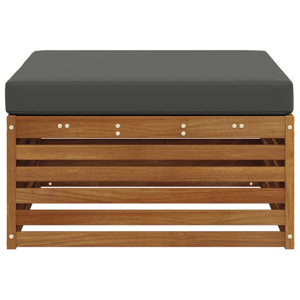 vidaXL Utomhuspall Massivt Akaciatr&auml; Naturf&auml;rg