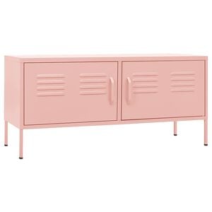 vidaXL Tv-bänk pink 105x35x50 cm stål