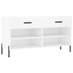 vidaXL Skob&auml;nk vit 102x35x55 cm konstruerat tr&auml;