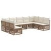 vidaXL Tr&auml;dg&aring;rdsoffset 9 pcs Beige konstrotting