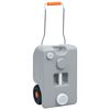vidaXL Vattentank med hjul f&ouml;r camping 25 L gr&aring;