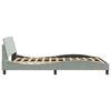 vidaXL Bed Frame "Dover" Light Grey 140x200 cm Velvet