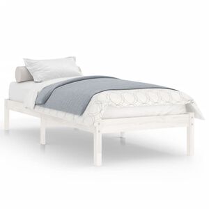vidaXL S&auml;ngram vit massiv furu 90x200 cm