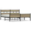vidaXL S&auml;ngram utan madrass metall sonoma-ek 200x200 cm