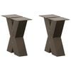 vidaXL Soffbordsben X-formade 2 st naturst&aring;l 30x(30-31) cm st&aring;l