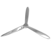 vidaXL Väggmonterad propeller aluminium silver 70 cm