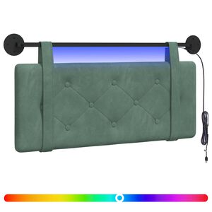 vidaXL H&auml;ngande s&auml;nggavel Med LED-lampa Havgr&ouml;n Sammet