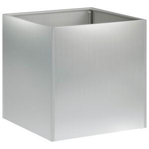 vidaXL Tr&auml;dg&aring;rdsplanterare Silver 35 x 35 x 35 cm Galvaniserat st&aring;l