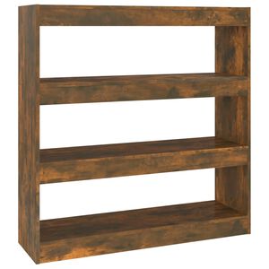 vidaXL Bokhylla/Rumsavdelare r&ouml;kf&auml;rgad ek 100x30x103 cm