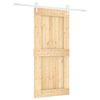 vidaXL Skjutd&ouml;rr 95 x 210 cm Massiv furutr&auml;d&ouml;rr (obehandlad)
