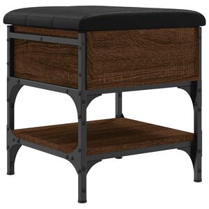 vidaXL Skob&auml;nk brun ek 42x42x45 cm konstruerat tr&auml;