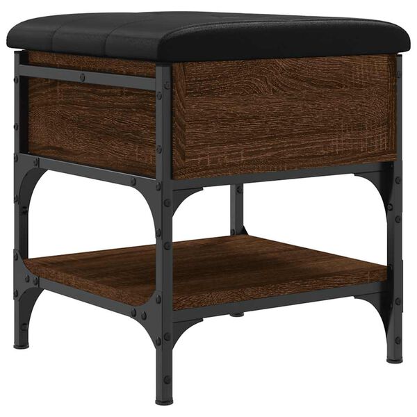 vidaXL Skob&auml;nk brun ek 42x42x45 cm konstruerat tr&auml;